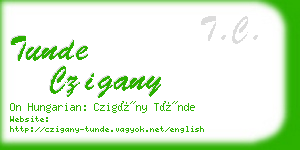 tunde czigany business card